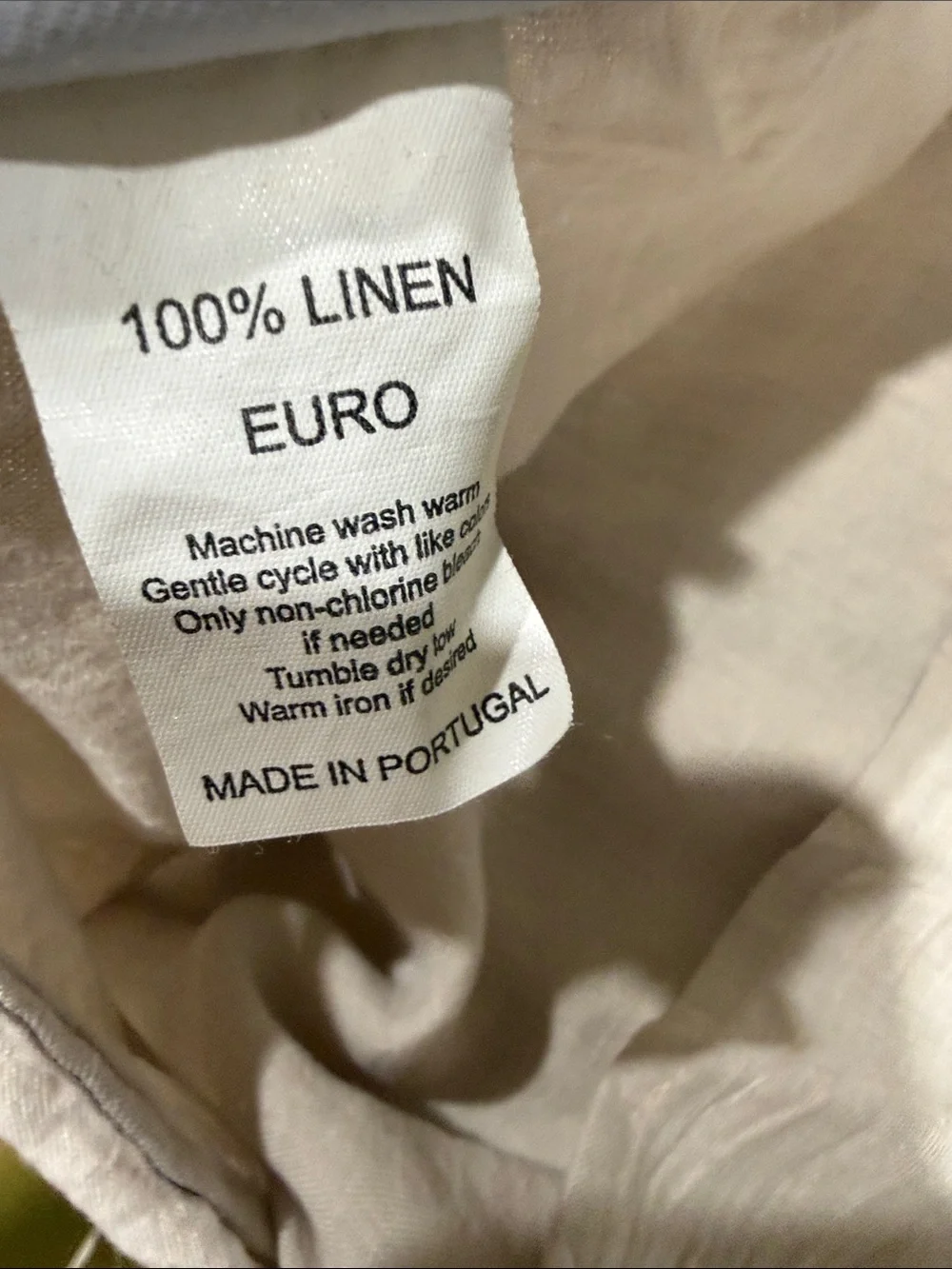 Parachute Beige Linen Euro Sham Pair